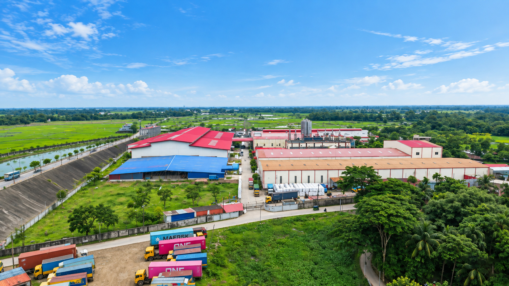 Akij Homeware aerial factory view