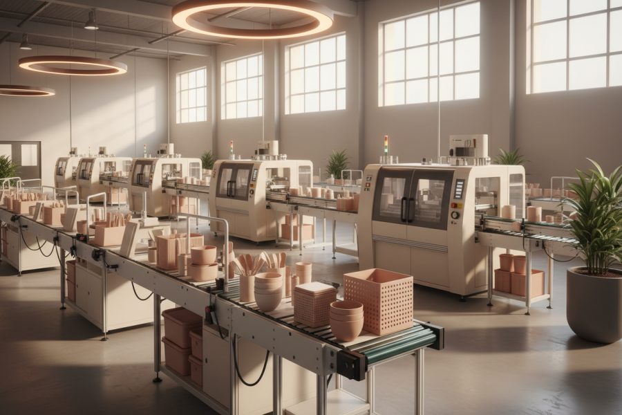 Modern automated production line at Akij Homeware